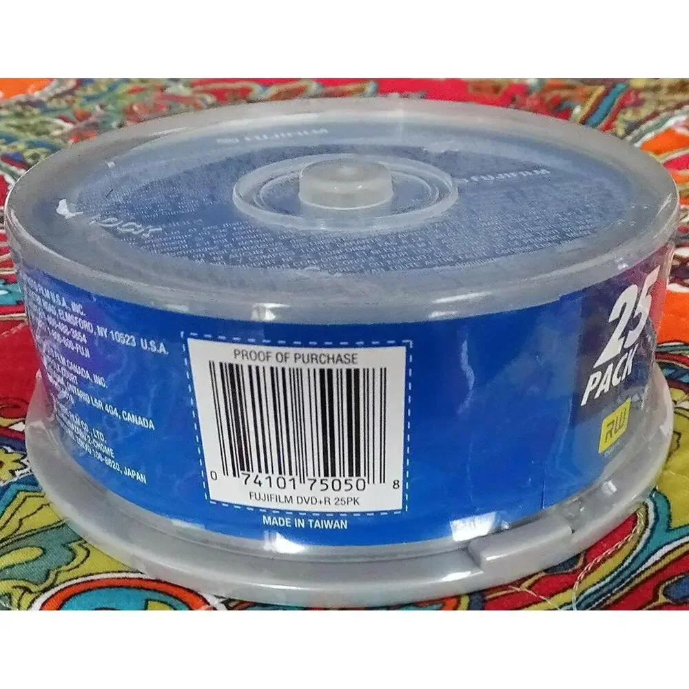 Fuji Film 25 Pack Dvd 4.7 gb/go 120 Minutes DVD-R New And Sealed